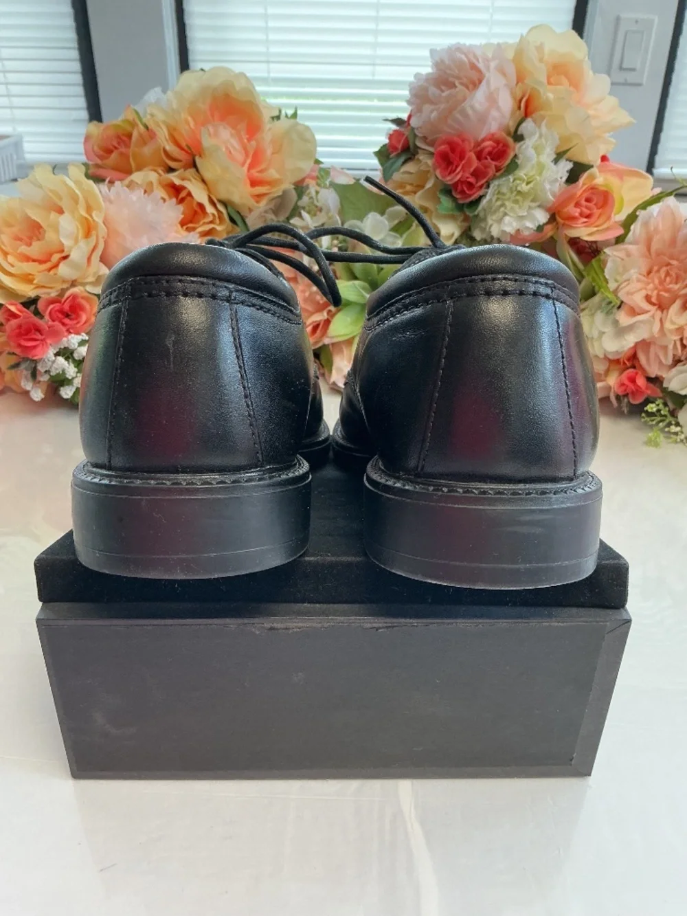 Dockers Men’s Black Leather Cap Toe Lace Up Dress Shoes Office Work Size 9M